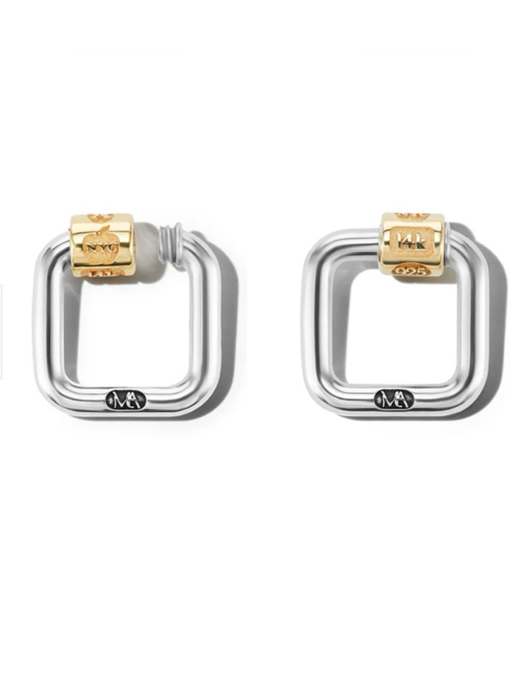 Marla Aaron Chubby Meander Lock in Silver and Gold